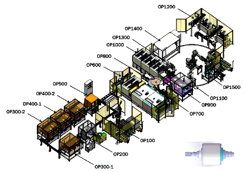 转子装配测试线Rotor Assembly and Test Line